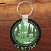 Disc Golf Basket Flying Disc Id Hit That Funny  Sleutelhanger (Voorkant)