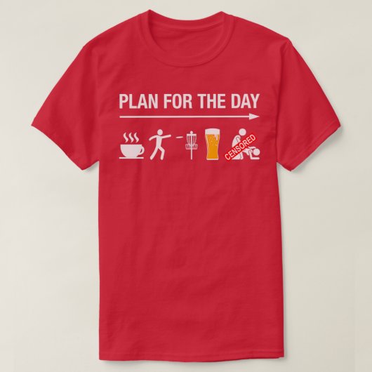 Disc Golf Basket Frisbee Golfing Frolf Coffee Beer T-shirt (Design voorkant)