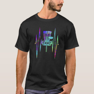 Disc Golf Basket Heartbeat Golfer Mannen Vrouwen T-shirt