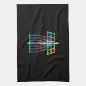 Disc Golf Basket - Hippie Rainbow Gift Theedoek (Verticaal)