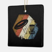 Disc Golf Basket Retro Keramisch Ornament (Links)
