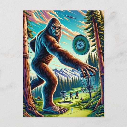 Disc Golf Bigfoot in de Bossen Briefkaart (Voorkant)