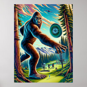 Disc Golf Bigfoot in de Bossen Poster
