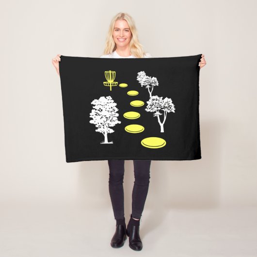 Disc Golf Bossen Disc Golfer Gift Fleece Deken (In situ)