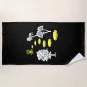 Disc Golf Bossen Disc Golfer Gift Strandlaken (Voorkant)