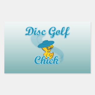 Disc Golf Chick #3 Rechthoekige Sticker