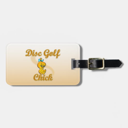 Disc Golf Chick Bagagelabel (Voorkant horizontaal)