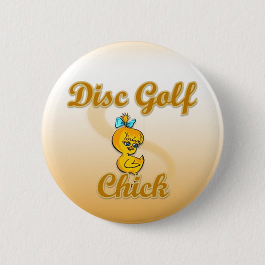 Disc Golf Chick Ronde Button 5,7 Cm (Voorkant)