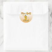 Disc Golf Chick Ronde Sticker (Tas)