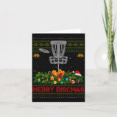Disc Golf Christmas Pajamas Ugly Xmas Sweaters Mer Kaart (Voorkant)