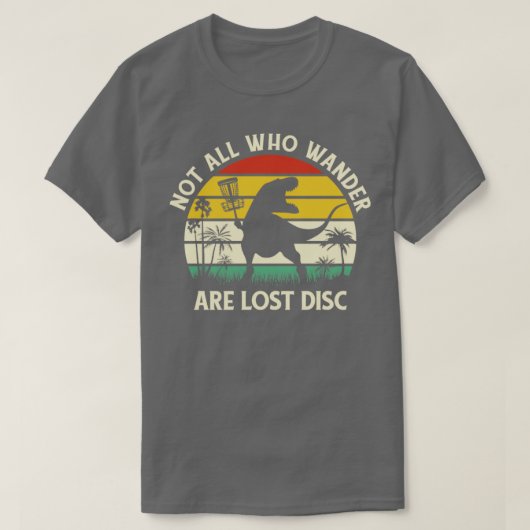 Disc Golf Dinosaur Disk Golfing T-shirt (Design voorkant)