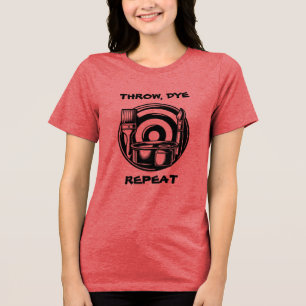Disc Golf Dyeing Humor   Gooien, verven, herhalen Tri-Blend Shirt