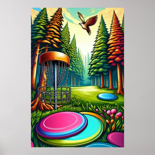 Disc Golf en Eagle thema Poster (Voorkant)