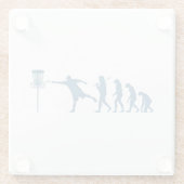 Disc Golf Evolution - Leuk cadeau voor Disc Golfer Glazen Onderzetter (Achterkant)