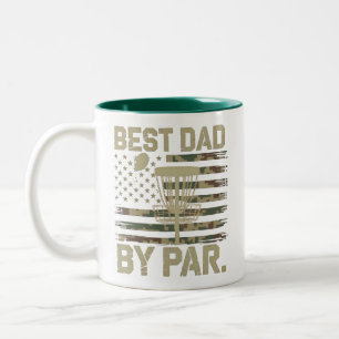 Disc Golf Frisbee Beste Papa Par Camo US vlag Golf Tweekleurige Koffiemok