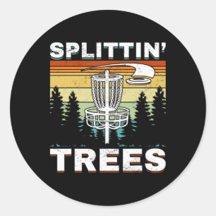 Disc Golf Frisbee Golf Bomen splijten Ronde Sticker