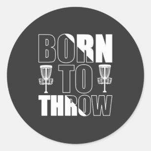 Disc Golf Funny geboren om frisbee te gooien Ronde Sticker