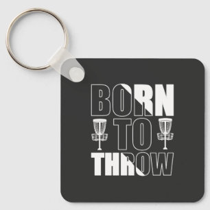 Disc Golf Funny geboren om frisbee te gooien Sleutelhanger