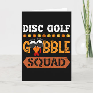 Disc Golf Gobble Squad Kalkoen Thanksgiving Golfer Kaart