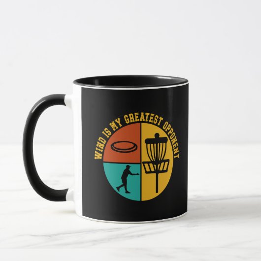 Disc Golf Grappig Ontwerp Retro Disc Golf Mok (Links)