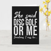 Disc Golf grappig sportief cadeau idee Kaart (Gele Bloem)