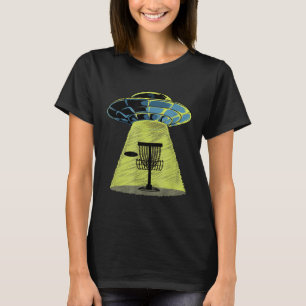 Disc golf grappig UFO buitenaards thema - discgol T-shirt