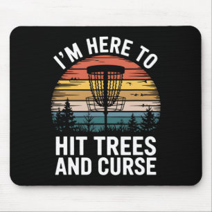 Disc Golf Grappige Hit Bomen En Vervloek Retro Dis Muismat