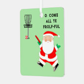 Disc Golf Holiday Gift Metalen Ornament (Voorkant links)