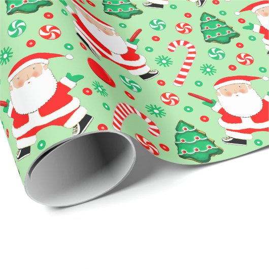 Disc Golf Holiday Gift Wrapping Paper Cadeaupapier (Rol Hoek)