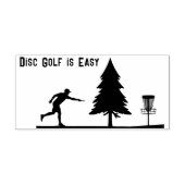 Disc golf is gemakkelijk, zetten, mand, boom 	rubberstempel (Afrduk)