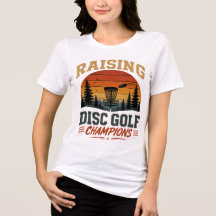 Disc Golf Kampioenen Opvoeden Retro Sunset Design