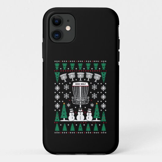 Disc Golf Lelijke Kersttrui Pyjama Cadeaus Case-Mate iPhone Case (Achterkant)