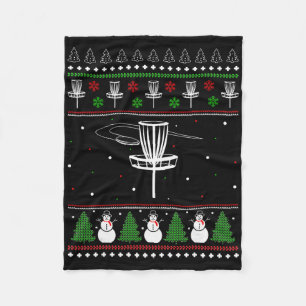 Disc Golf Lelijke Kersttrui Pyjama Cadeaus Voor Fleece Deken