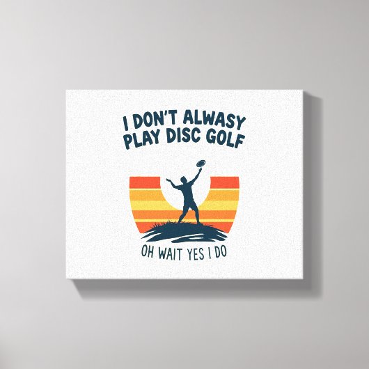 Disc Golf Lover T-Shirt Design Canvas Afdruk (Voorkant)