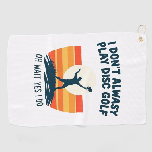 Disc Golf Lover T-Shirt Design Golfhanddoek (Horizontaal)