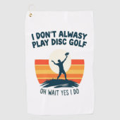 Disc Golf Lover T-Shirt Design Golfhanddoek (Voorkant)