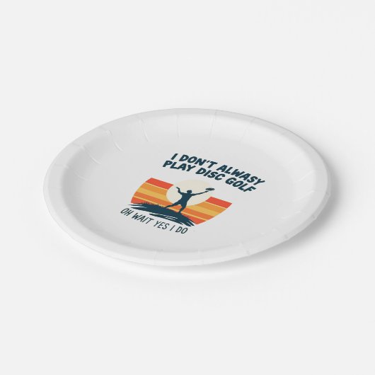 Disc Golf Lover T-Shirt Design Papieren Bordje (Gekanteld)