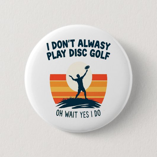 Disc Golf Lover T-Shirt Design Ronde Button 5,7 Cm (Voorkant)