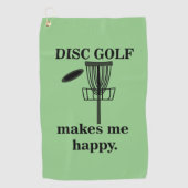 Disc Golf maakt me blij Disc Golf Golfhanddoek (Voorkant)