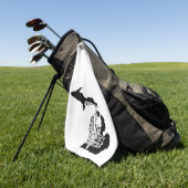 Disc golf Michigan - serviette pour votre sac de d (Vert)