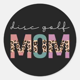 Disc Golf Mom Funny Golf Golfing Lovers Gift Mom L Ronde Sticker