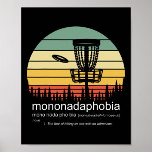 Disc Golf Mononadaphobia Grappige Disk Golf Poster