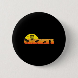 Disc Golf Palmbomen Retro Frisbee Frolf Sport Mann Ronde Button 5,7 Cm