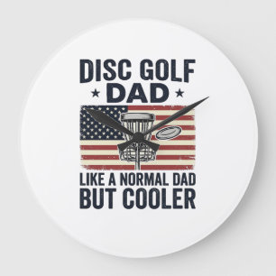 Disc Golf Papa Vintage Vlag Grappig Shirt Ontwerp_ Grote Klok