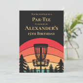 Disc Golf Par T-shirt Frisbee Golf Uitnodiging (Staand voorkant)