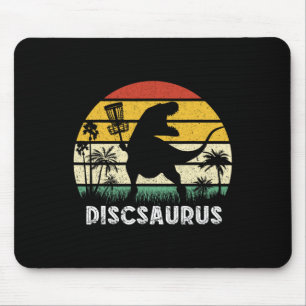 Disc Golf Retro Dinosaur Disc Golf Speler Frolf Fl Muismat