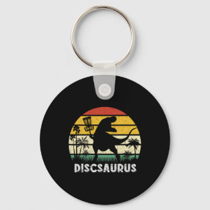 Disc Golf Retro Dinosaur Disc Golf Speler Frolf Fl Sleutelhanger