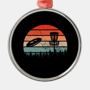 Disc Golf Retro Metalen Ornament