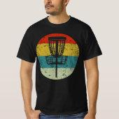 Disc Golf Retro  silhouet 70s T-shirt (Voorkant)