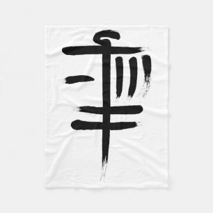 Disc Golf Sket Frolf Speler Golfer Japans Kanji Fleece Deken